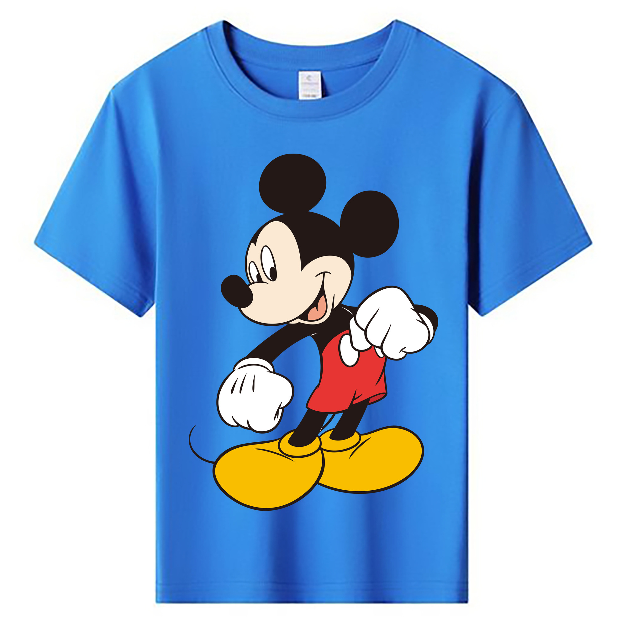ミッキーマウス Mickey Mouse 綿100％キッズTシャツ（フロントプリント）